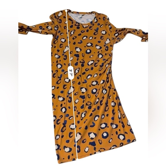 3.1 Phillip Lim x Target Long Sleeve Ruched Cheetah Print Knee Length Dress XL - Picture 10 of 10